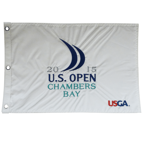 2015 U.S. Open (Chambers Bay White) Embroidered Golf Pin Flag - Jordan Spieth Champion