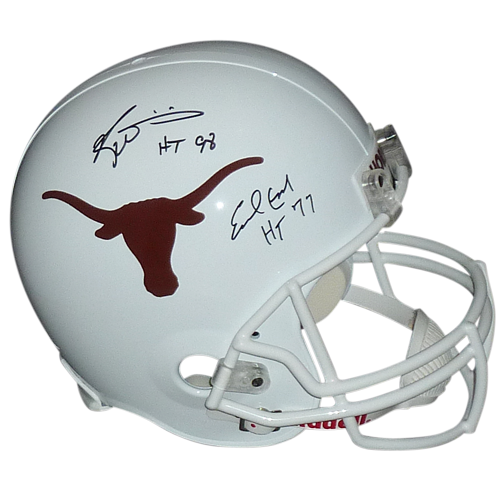 Earl Campbell And Ricky Williams Autographed Texas Longhorns Deluxe Full-Size Replica Helmet w/ 
