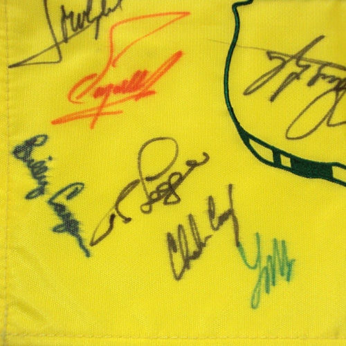 Masters Golf Pin Flag Autographed by 22 Former Champions #11