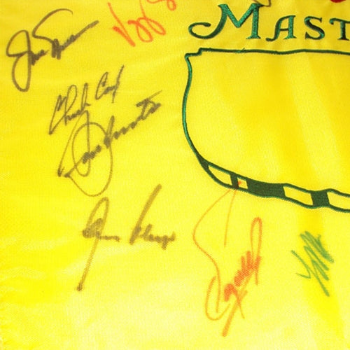 Masters Golf Pin Flag Autographed by 21 Former Champions #16