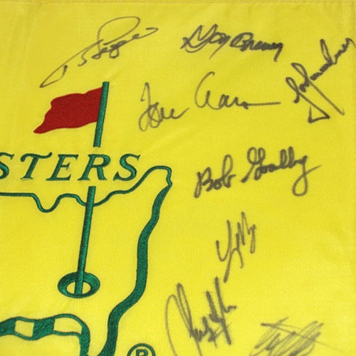 Masters Golf Pin Flag Autographed by 23 Former Champions #17