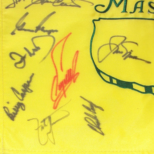 Masters Golf Pin Flag Autographed by 23 Former Champions #17