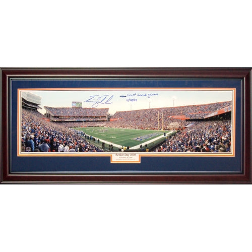 Tim Tebow Autographed Florida Gators (Final Home Game - Day "Senior Day 2009") Deluxe Framed Panoramic Photo - Tebow Holo