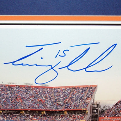 Tim Tebow Autographed Florida Gators (Final Home Game - Day "Senior Day 2009") Deluxe Framed Panoramic Photo - Tebow Holo