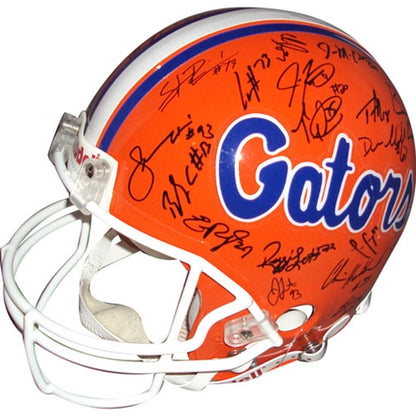 2006 Florida Gators National Championship Team and Urban Meyer Autographed Florida Gators (BCS Champs) Pro Line Helmet - 44 Signatures