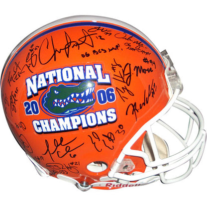 2006 Florida Gators National Championship Team and Urban Meyer Autographed Florida Gators (BCS Champs) Pro Line Helmet - 44 Signatures