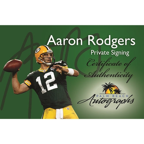 Aaron Rodgers Autographed Green Bay Packers (Green #12) Deluxe Framed Jersey - JSA