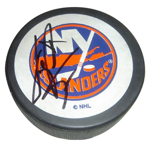 Denis Potvin Autographed New York Islanders Hockey Puck