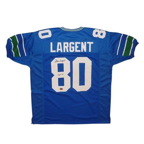 Steve Largent Autographed Seattle Seahawks (Blue #80) Jersey w/ "HOF 95"