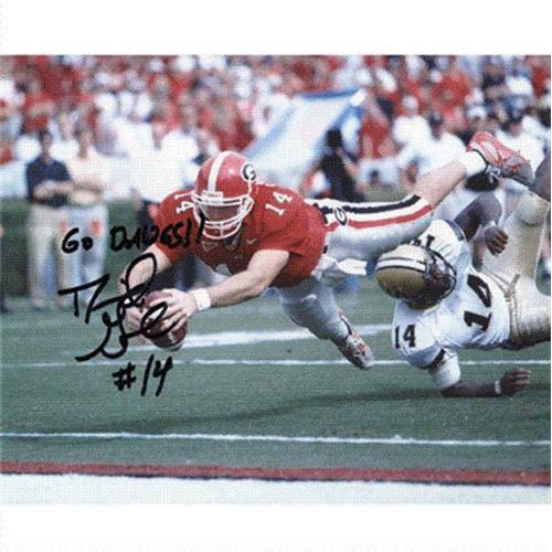 David Greene Autographed Georgia Bulldogs (TD Dive) 8x10 Photo
