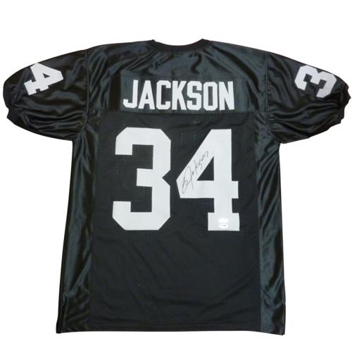 Bo Jackson Autographed Oakland Raiders (Black #34) Custom Stitched Jersey