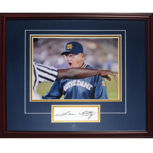 Lou Holtz Autographed Notre Dame Irish "Signature Series" Frame