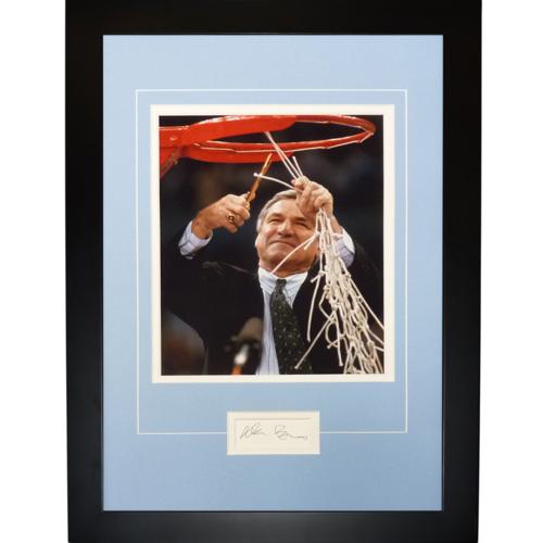 Dean Smith Autographed North Carolina Tar Heels (Cutting Nets) "Signature Series" Frame