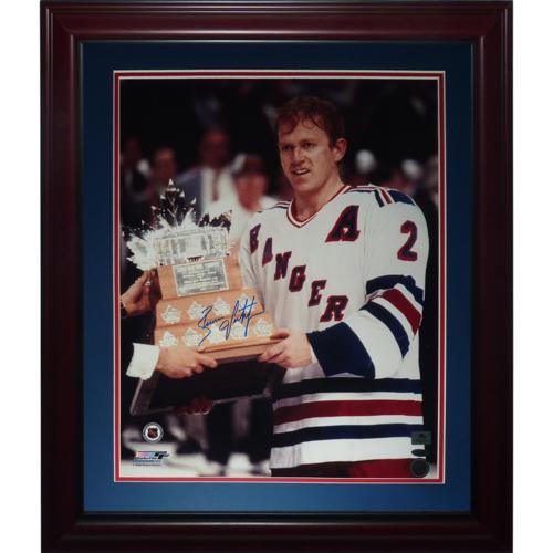Framed Brian Leetch New York Rangers Autographed 16 x 20