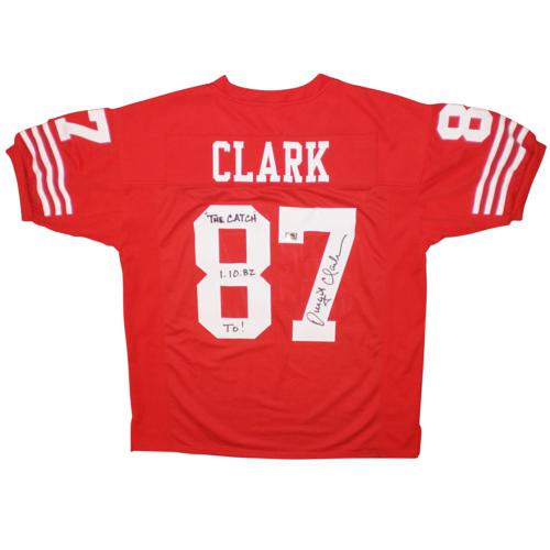 Dwight Clark Autographed San Francisco 49ers (Red #87) Custom