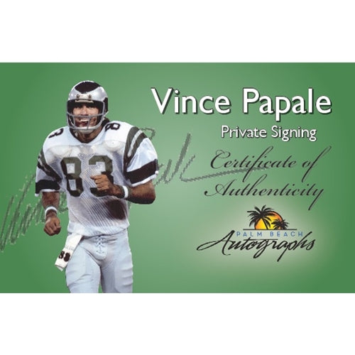 Vince Papale Autographed Philadelphia Eagles Logo Football w/ "Invincible"