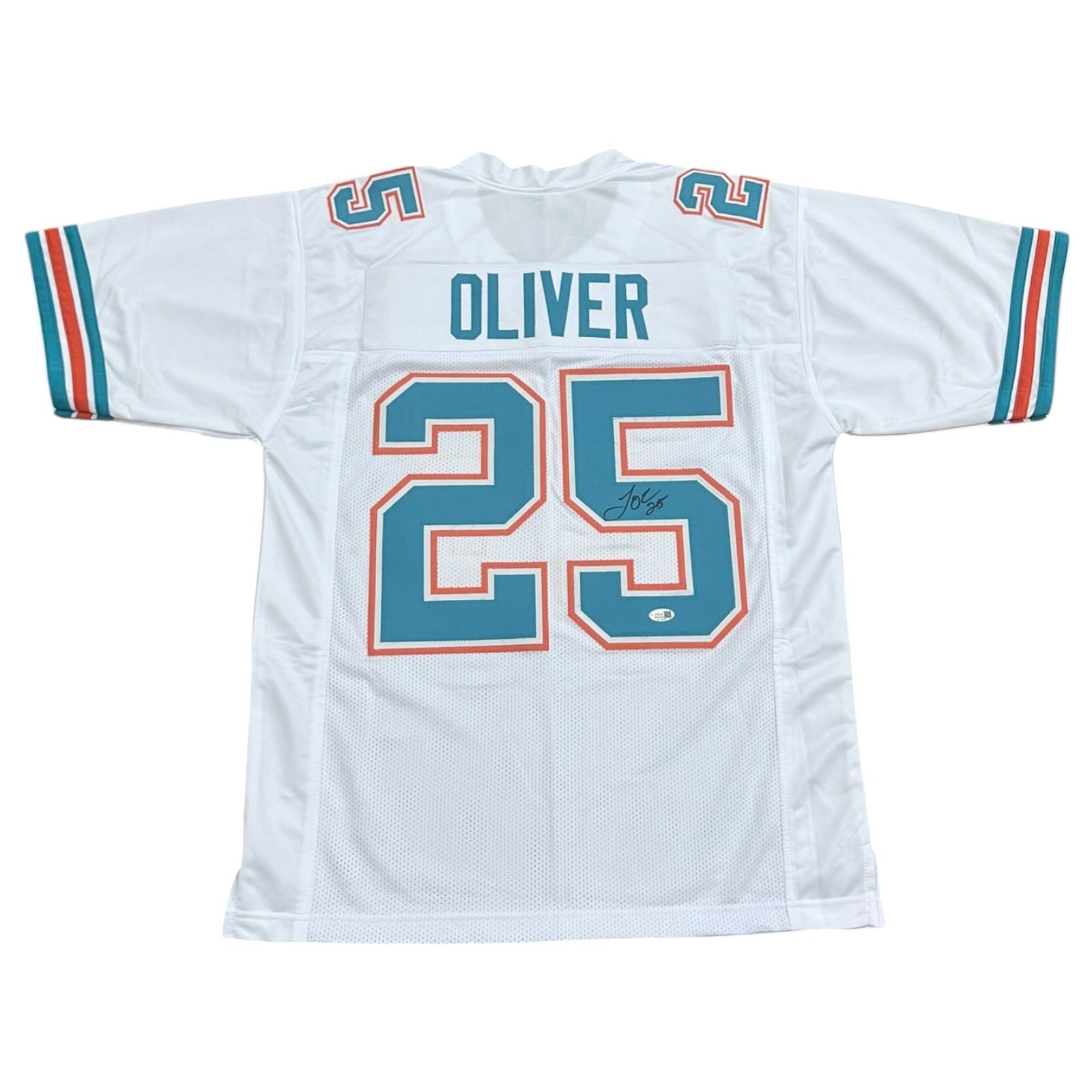 Louis Oliver Autographed Miami (White #25) Custom Stitched Jersey - JSA
