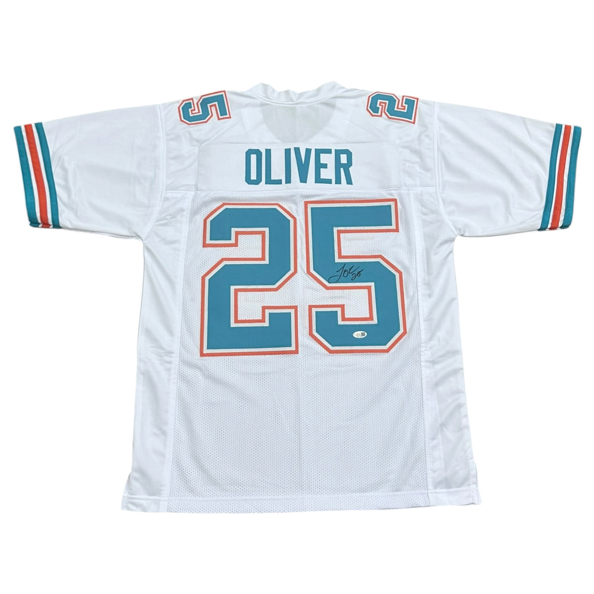 Louis Oliver Autographed Miami (White #25) Custom Stitched Jersey - JSA