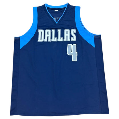 Caron Butler Autographed Dallas (Blue #4) Custom Stitched Jersey - JSA