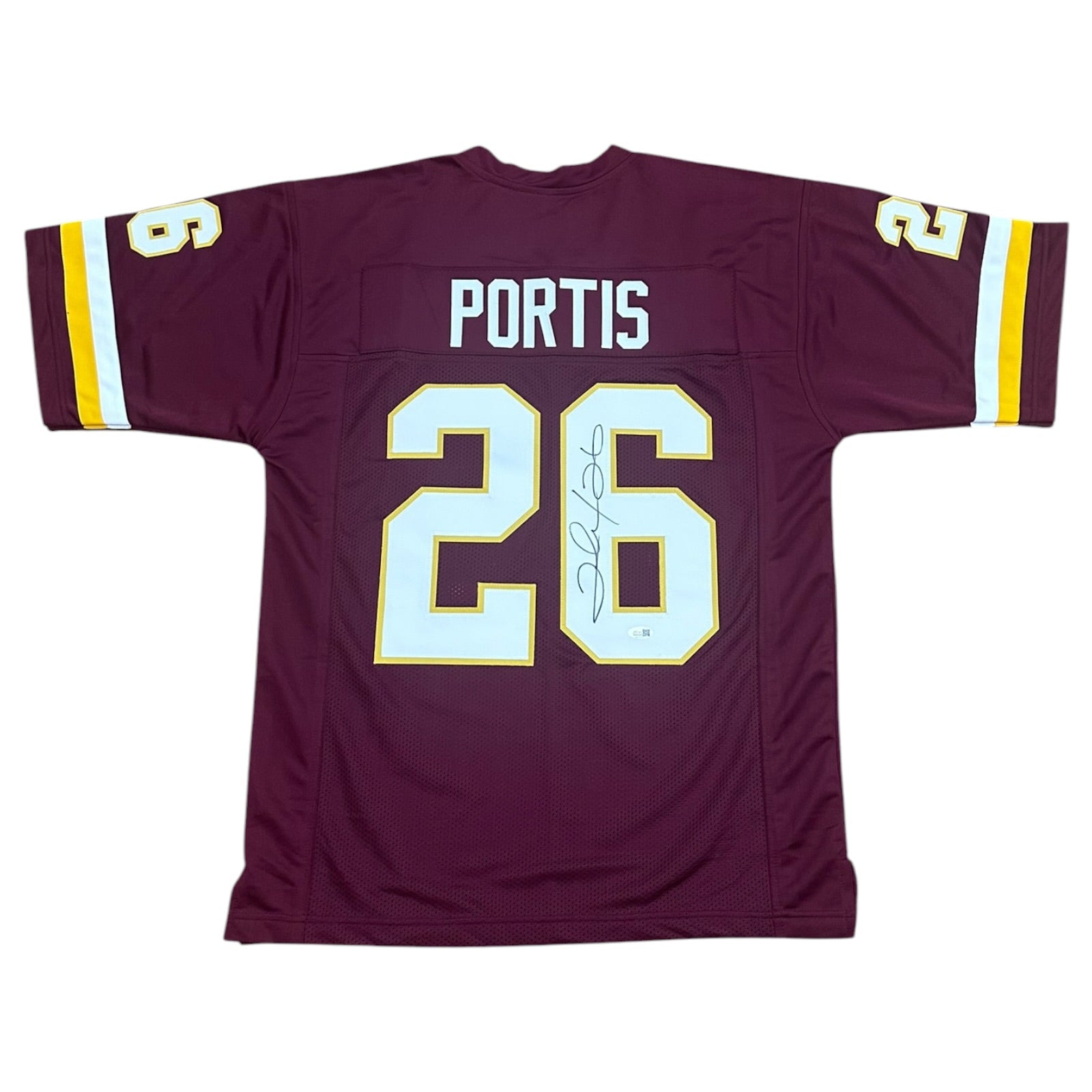 Clinton Portis Autographed Washington (Maroon #26) Custom Stitched Jersey - JSA