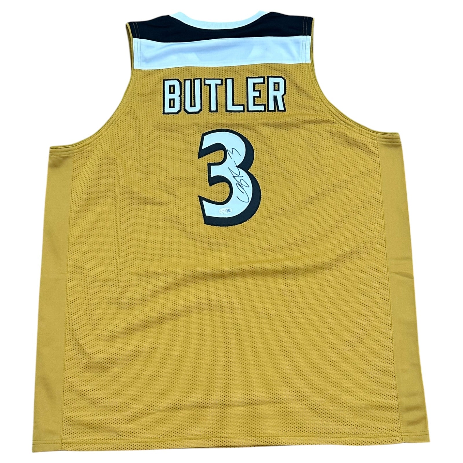 Caron Butler Autographed Washington (Gold #3) Custom Stitched Jersey - JSA