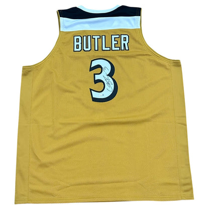 Caron Butler Autographed Washington (Gold #3) Custom Stitched Jersey - JSA