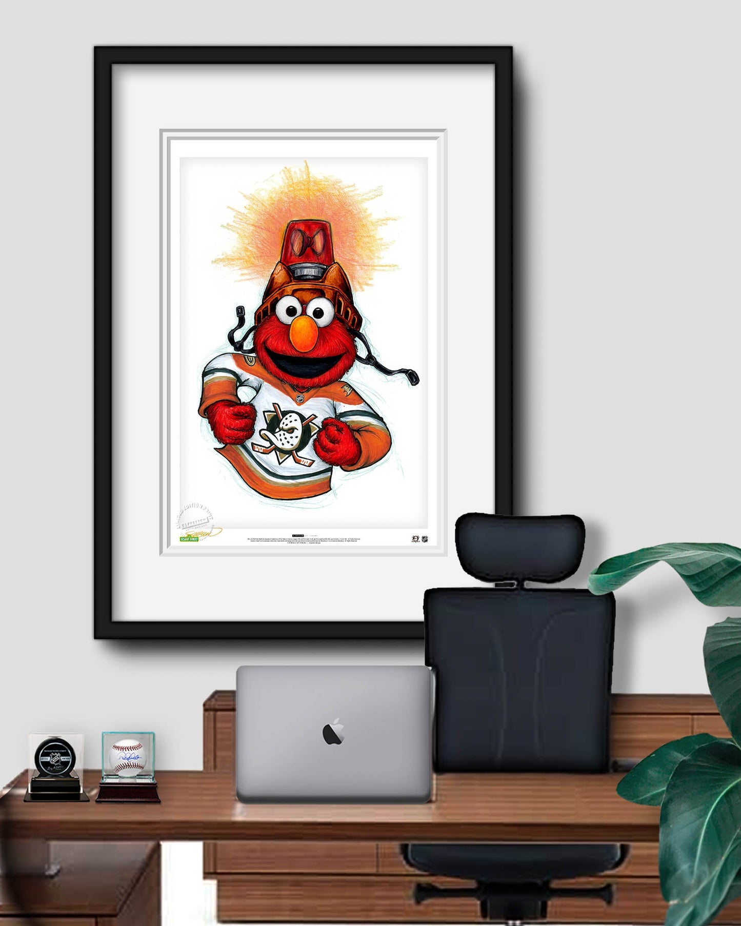 Elmo Loves Goals! x NHL Ducks Limited Edition Art Print