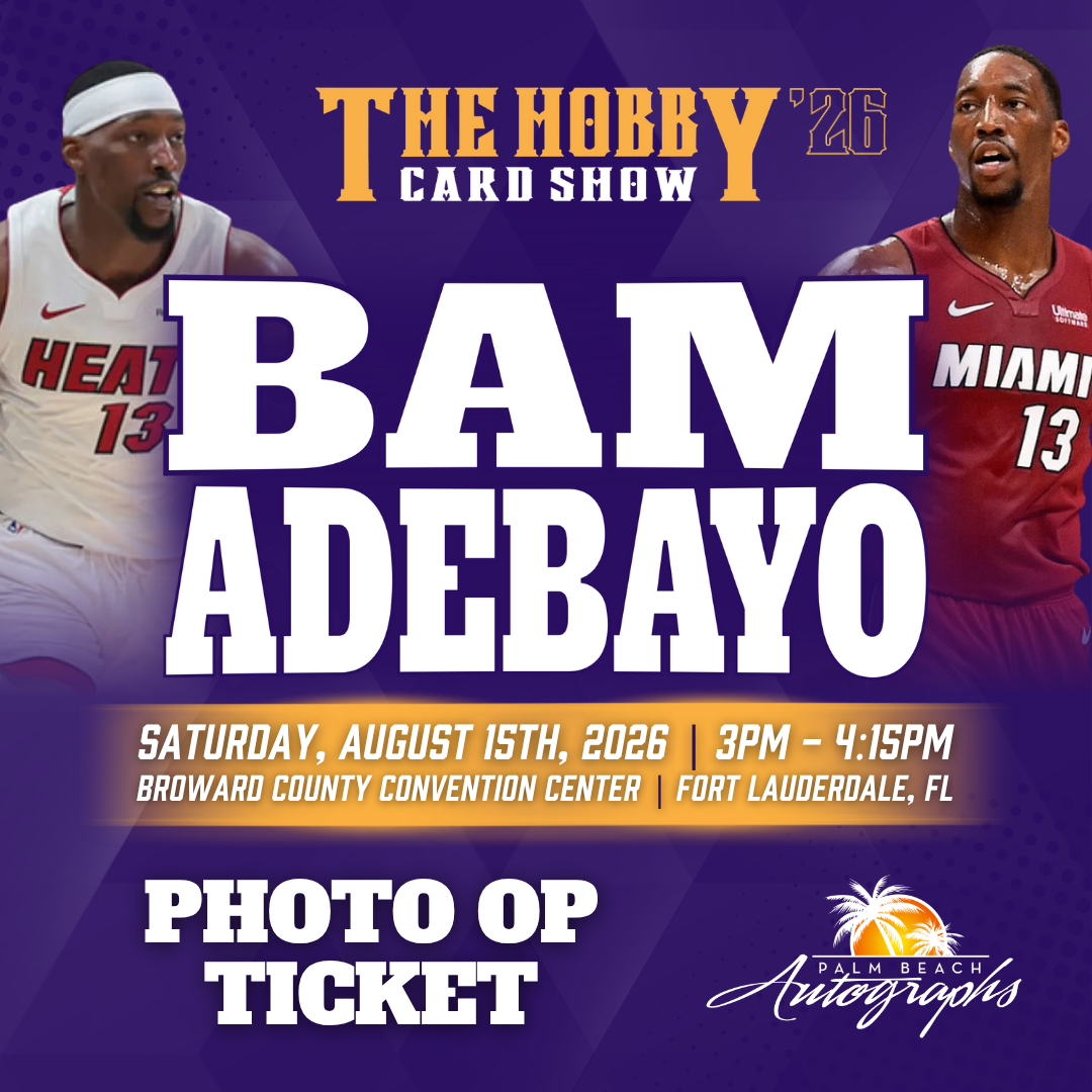 BAM ADEBAYO Miami Heat In-Person Autograph Event at THE HOBBY CARD SHOW Public Signing Event - August 15th, 2026