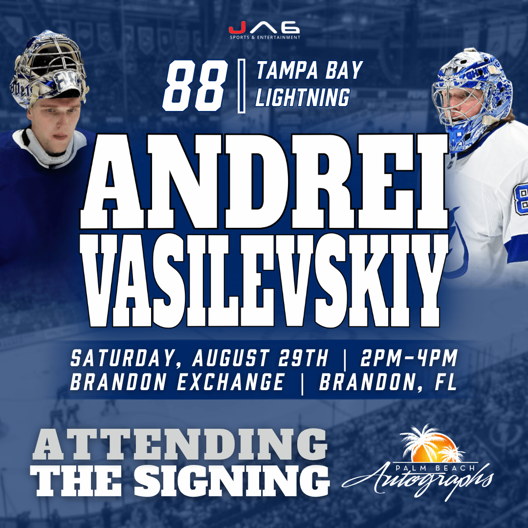 ANDREI VASILEVSKIY In-Store Tampa Bay Lightning Public Autograph Signing Event In Tampa At Brandon Exchange - August 29th, 2026