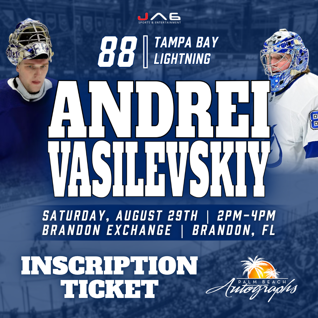ANDREI VASILEVSKIY In-Store Tampa Bay Lightning Public Autograph Signing Event In Tampa At Brandon Exchange - August 29th, 2026