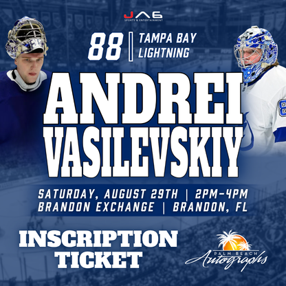 ANDREI VASILEVSKIY In-Store Tampa Bay Lightning Public Autograph Signing Event In Tampa At Brandon Exchange - August 29th, 2026