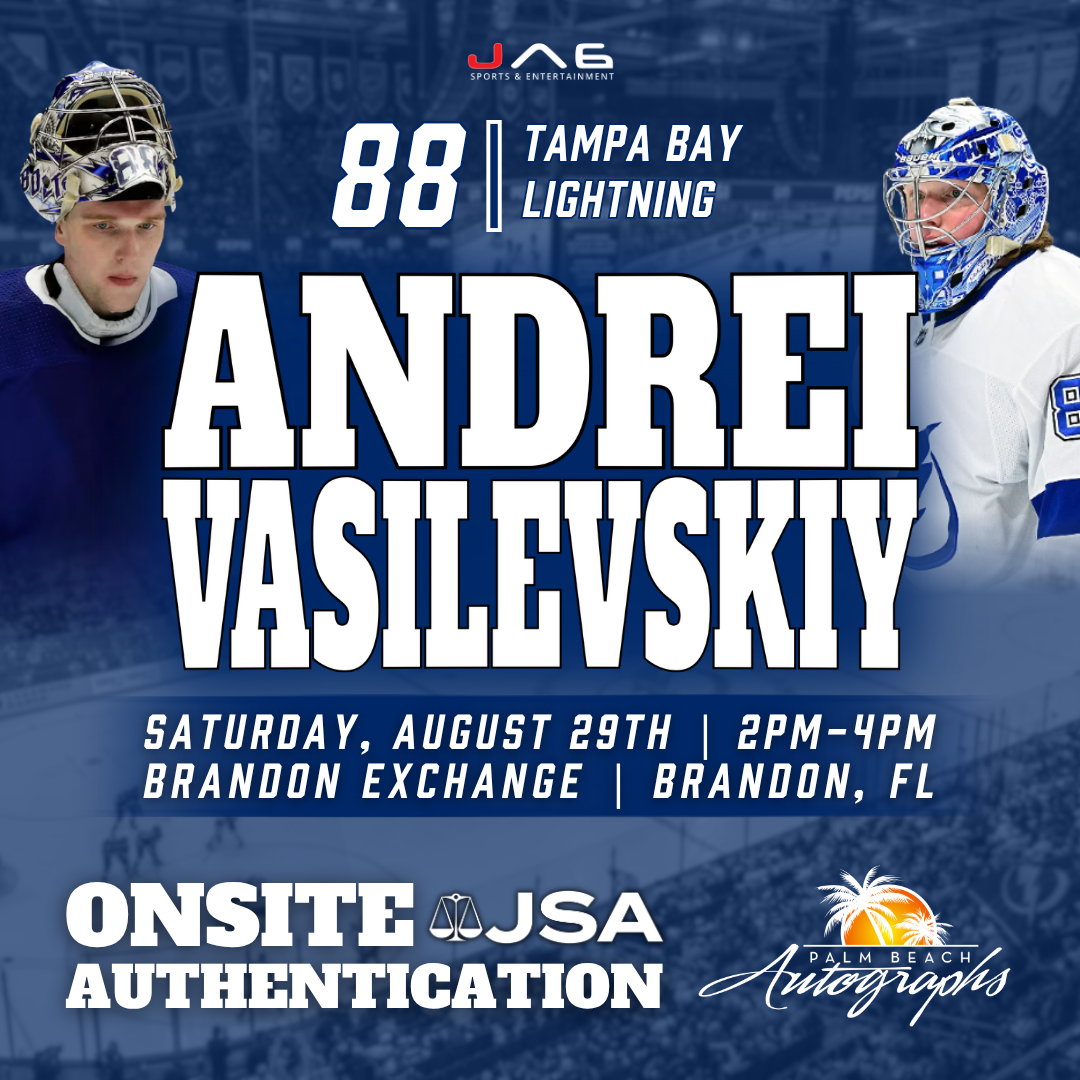 ANDREI VASILEVSKIY In-Store Tampa Bay Lightning Public Autograph Signing Event In Tampa At Brandon Exchange - August 29th, 2026