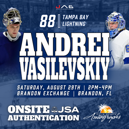 ANDREI VASILEVSKIY In-Store Tampa Bay Lightning Public Autograph Signing Event In Tampa At Brandon Exchange - August 29th, 2026
