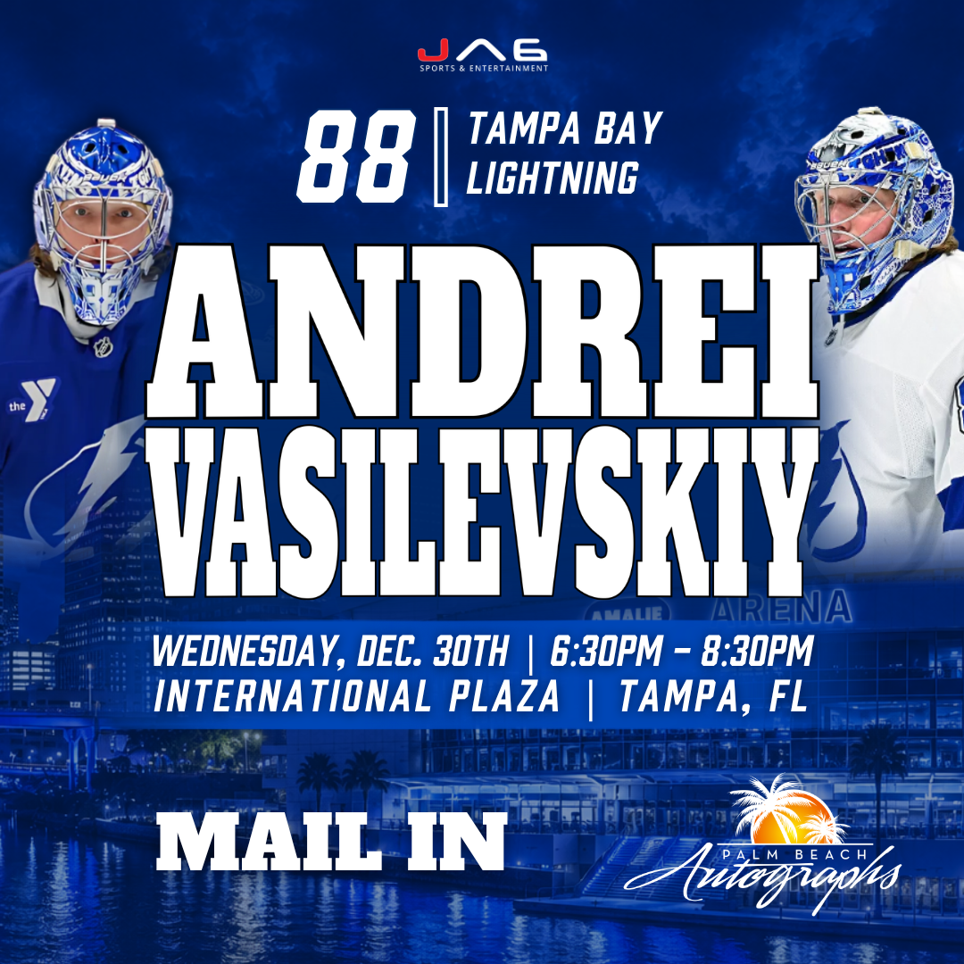 ANDREI VASILEVSKIY In-Store Tampa Bay Lightning Public Autograph Signing Event In Tampa At International Plaza - December 30th, 2026