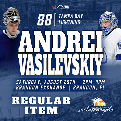 ANDREI VASILEVSKIY In-Store Tampa Bay Lightning Public Autograph Signing Event In Tampa At Brandon Exchange - August 29th, 2026