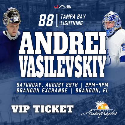 ANDREI VASILEVSKIY In-Store Tampa Bay Lightning Public Autograph Signing Event In Tampa At Brandon Exchange - August 29th, 2026