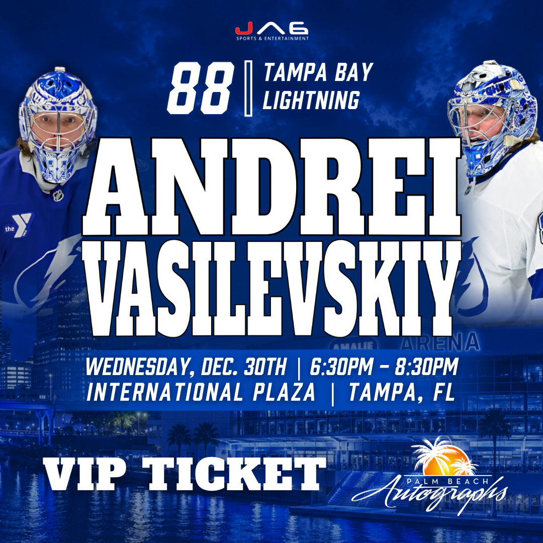 ANDREI VASILEVSKIY In-Store Tampa Bay Lightning Public Autograph Signing Event In Tampa At International Plaza - December 30th, 2026