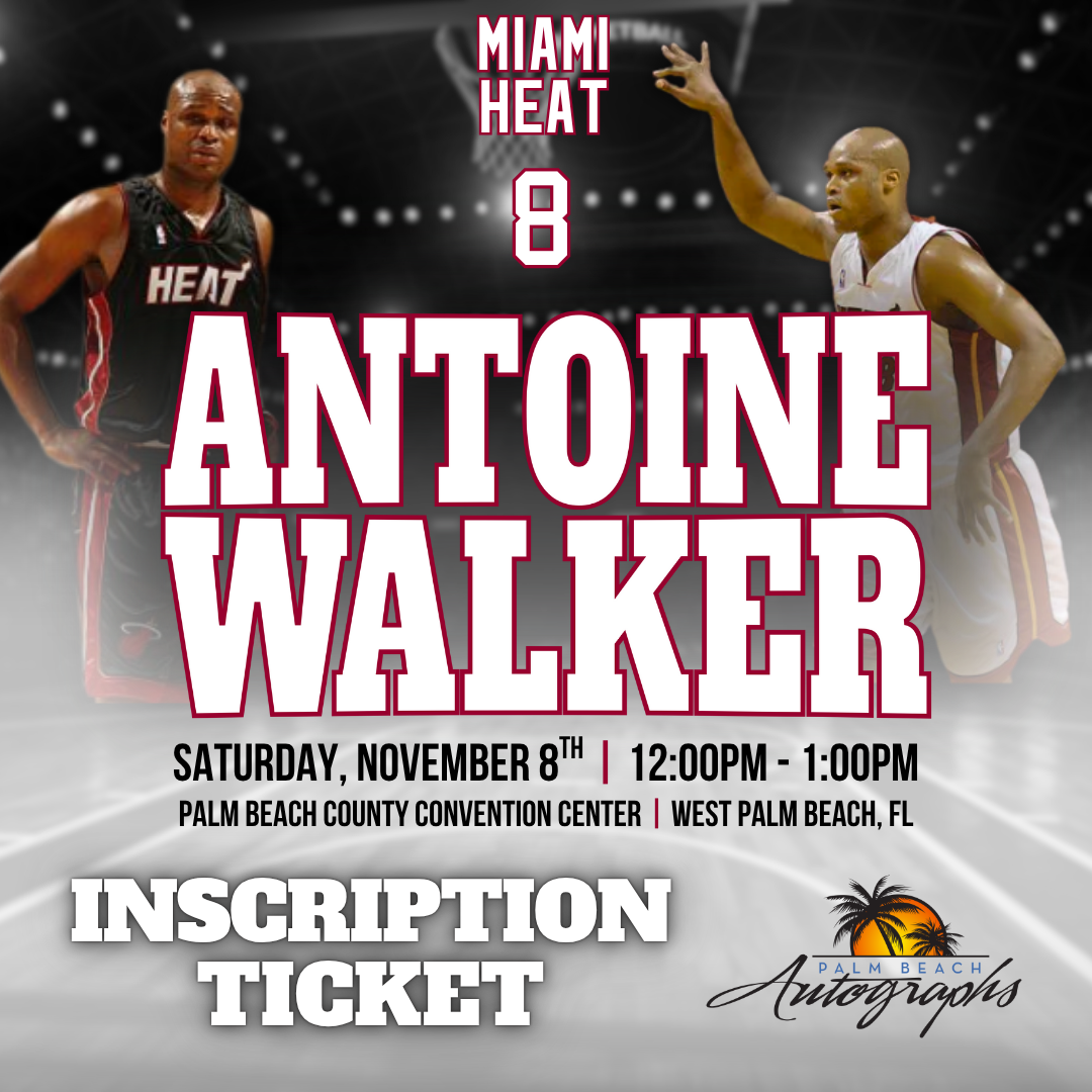 ANTOINE WALKER AUTOGRAPH EVENT - PALM BEACH CARD SHOW Public Signing - November 8th, 2025