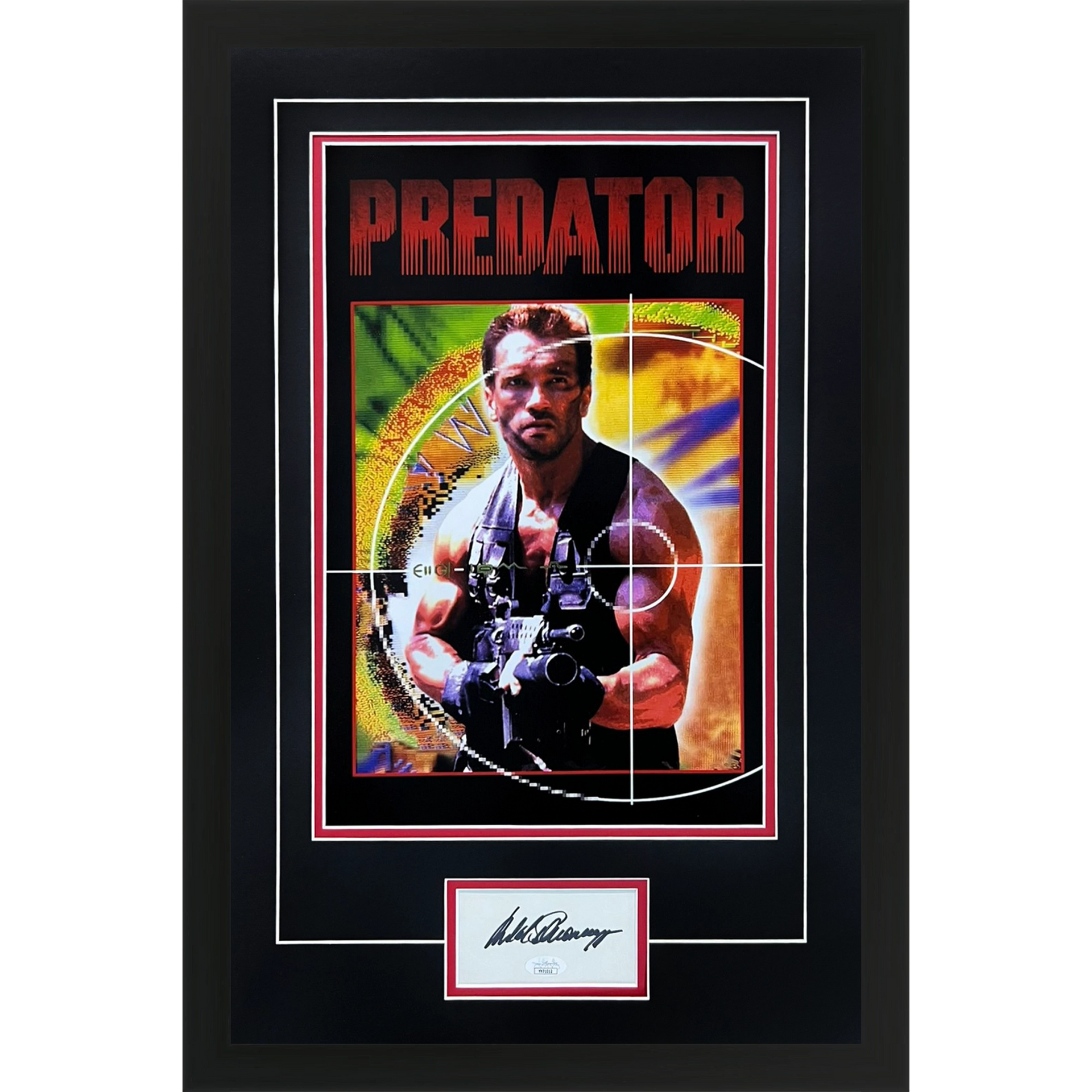 Arnold Schwarzenegger Autographed Predator Deluxe Framed 11x17