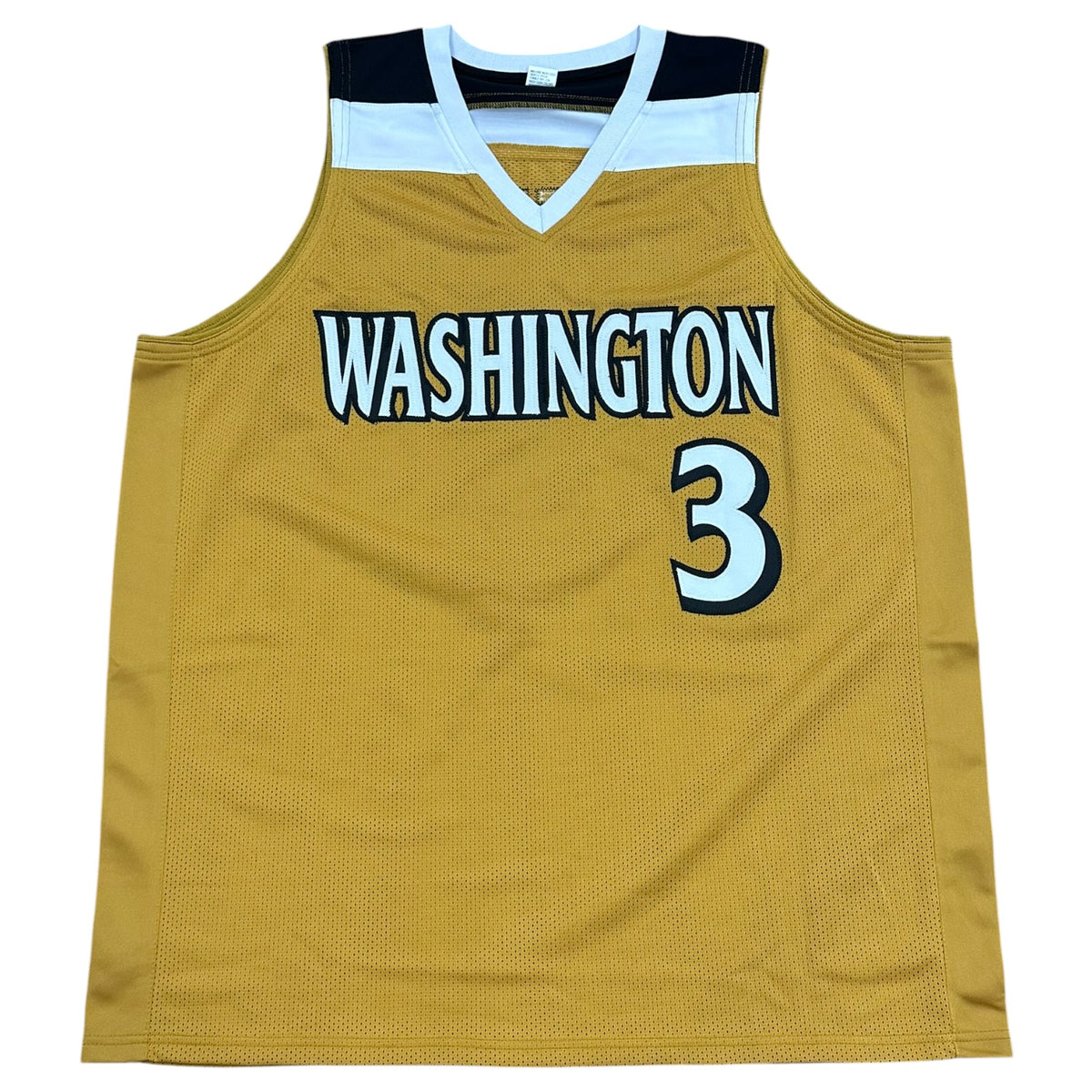 Caron Butler Autographed Washington (Gold #3) Custom Stitched Jersey - JSA