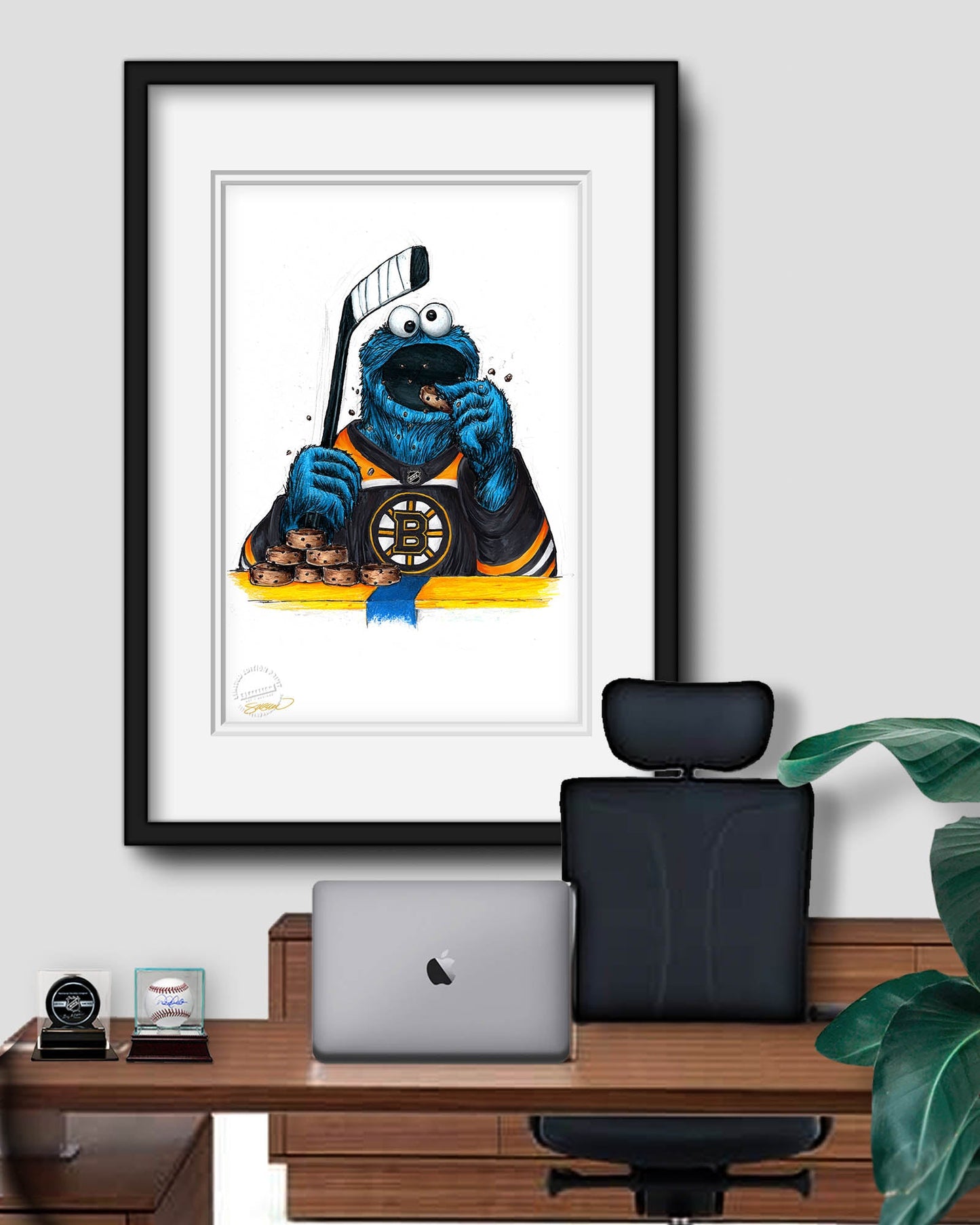 Cookie Monster x NHL Bruins Limited Edition Art Print