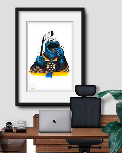Cookie Monster x NHL Bruins Limited Edition Art Print