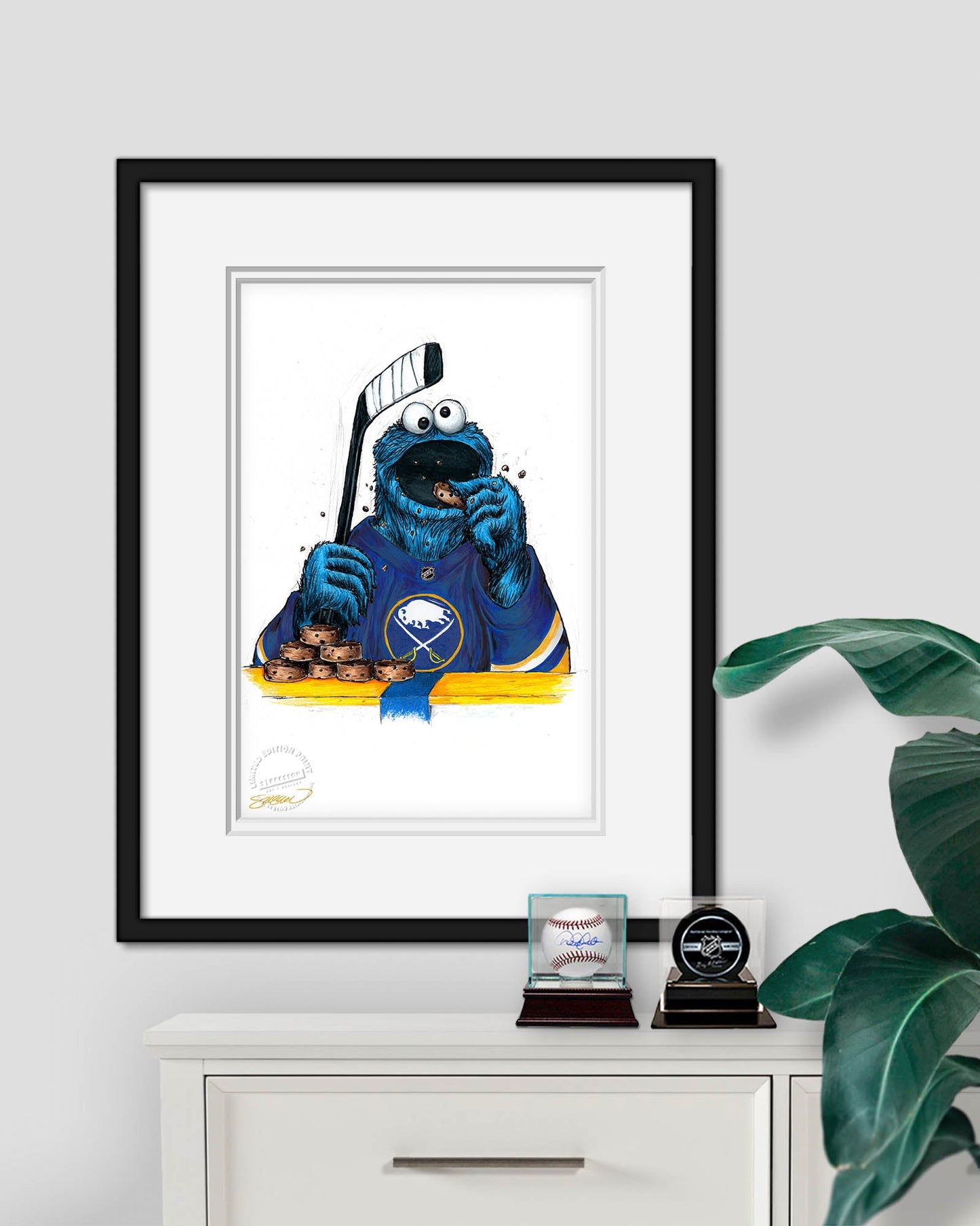 Cookie Monster x NHL Sabres Limited Edition Art Print