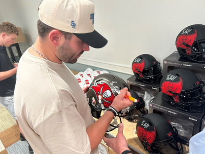 Baker Mayfield Autographed Tampa Bay Buccaneers (Speed) Deluxe Full-Size Replica Helmet - Beckett