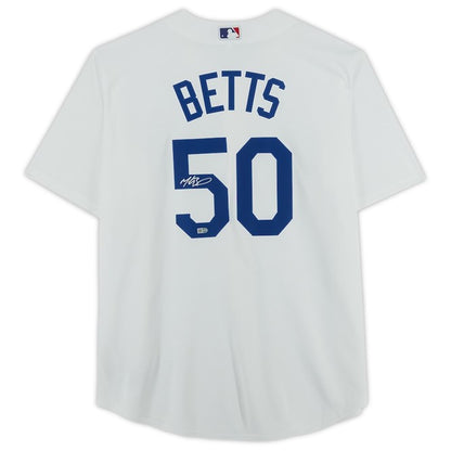 Mookie Betts Autographed Los Angeles Dodgers (White #50) Jersey - Fanatics