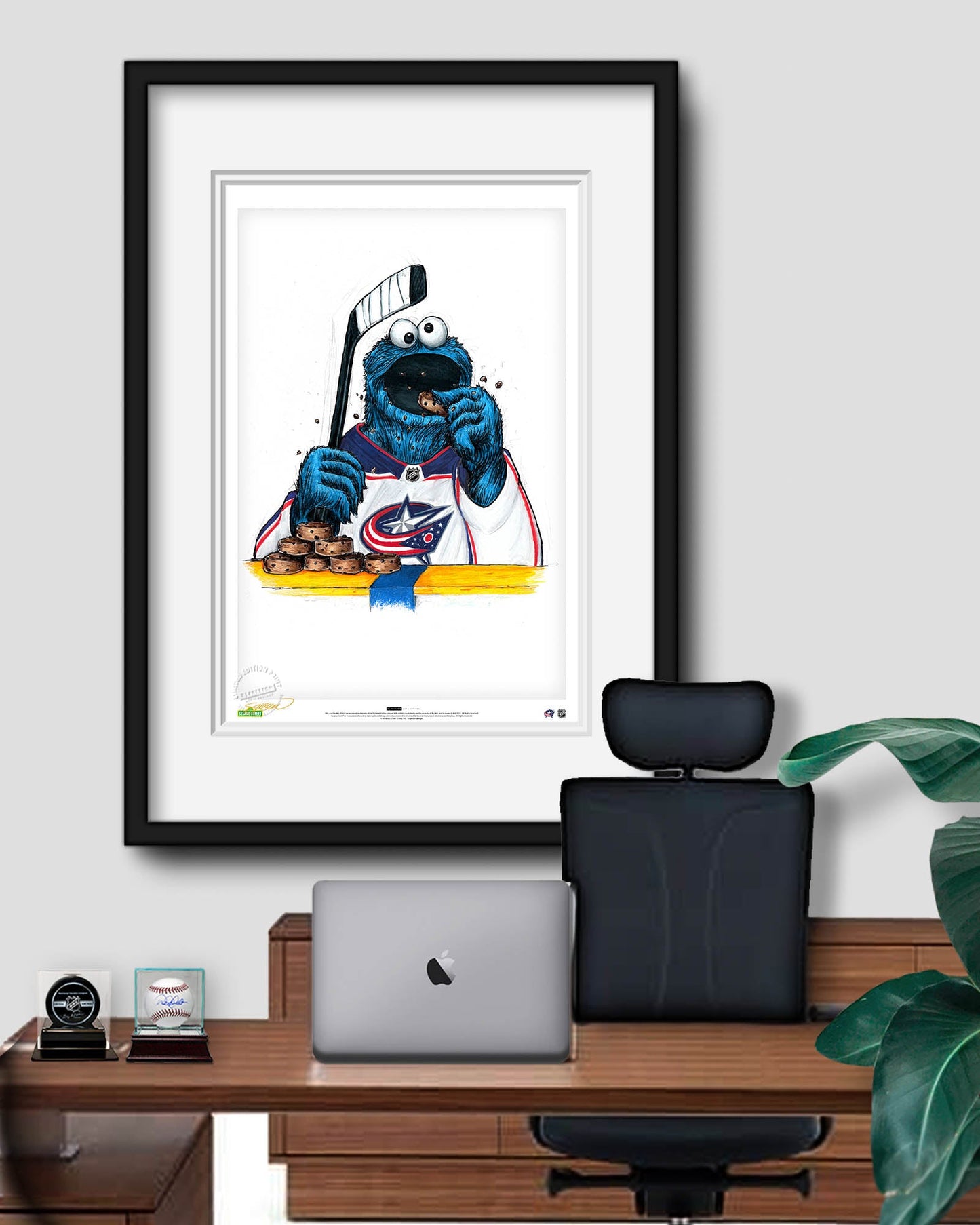 Cookie Monster x NHL Blue Jackets Limited Edition Art Print