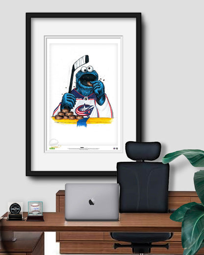 Cookie Monster x NHL Blue Jackets Limited Edition Art Print