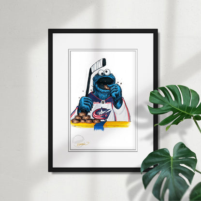 Cookie Monster x NHL Blue Jackets Limited Edition Art Print