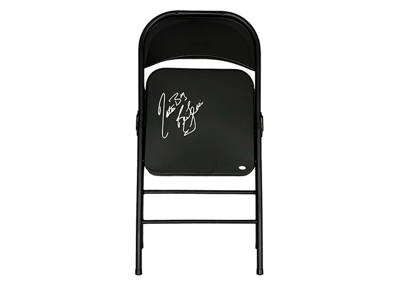 Ric Flair Autographed Inscribed Nature Boy Black Steel Chair - (JSA)