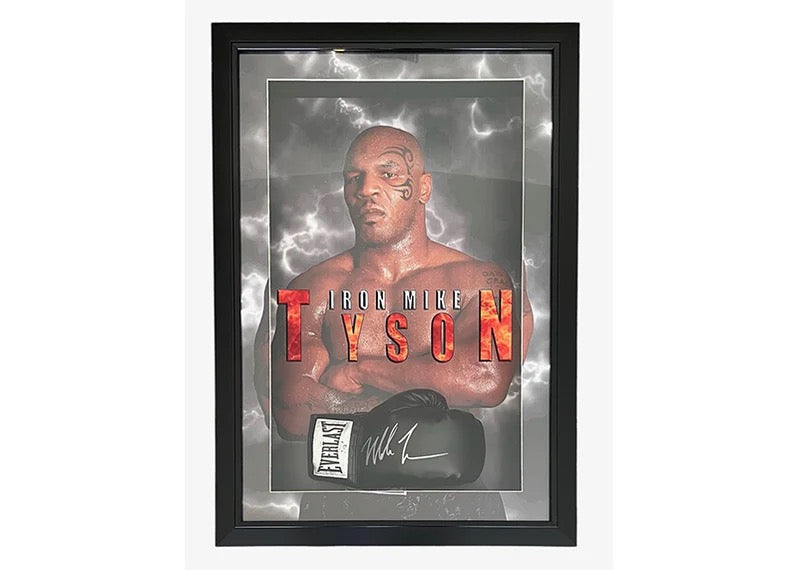 Mike Tyson Autographed Deluxe Framed Everlast Boxing Glove - JSA